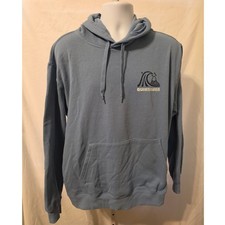 Quiksilver Mens Blue Graphic Logo Pullover Hoodie Sweatshirt XL