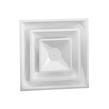 HART & COOLEY 050513 14" Steel T-Bar Diffuser 4-Way Bright White