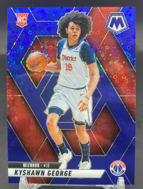 Kyshawn George 2024-25 Panini Mosaic 10/85 Tessellation Disco RC Wizards #247