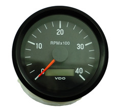 VDO Marine Programable Tachometer 85mm dia Part No 02 064 243 4000RPM
