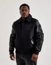 Mens MD Black DLTR PRO Standard Chicago Bulls Varsity Jacket {BCB6516071-JBK}