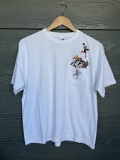 Vintage 90s Looney Tunes T Shirt Sz L 1999 Taz Bugs Bunny Embroidered Stains 