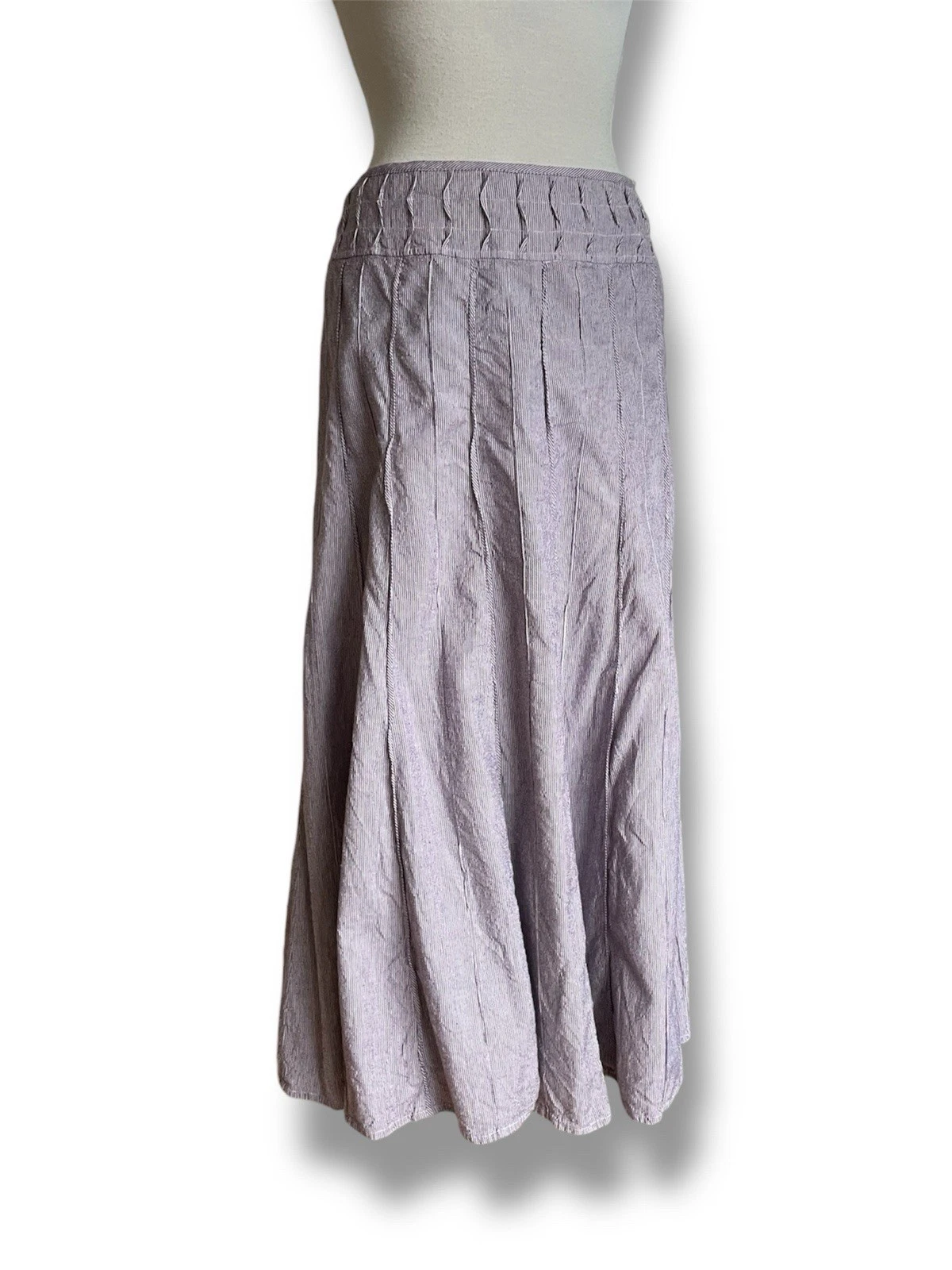 PER UNA. Purple & White Stripe. Maxi Skirt. Size 12.