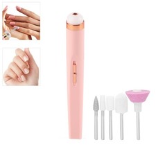 Portable Electric Nail Drill Pen Machine with Light for DIY Home Use