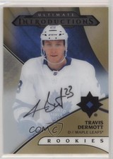 2018 Upper Deck Ultimate Collection Introductions Gold Travis Dermott Auto 8tn