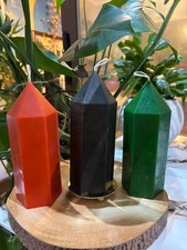 Candle 100% Beeswax, 1 x  Handmade  Beeswax Hexagon Candle 16 cm - 6.5 cm