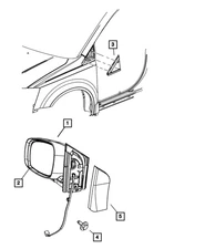 Genuine Mopar Outside Rear-View Electric Heated Mirror Left 1AN411RHAC