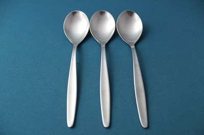 WMF Cromargan LAUREL Large Teaspoons (Set of 3) Triangle Germany 6 1/8''