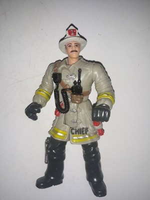 Chap Mei Fireman Firefighter Action Figure 4'' Fire Vintage Gray