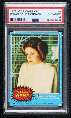1977 OPC Star Wars #5 Princess Leia Organa — PSA 4