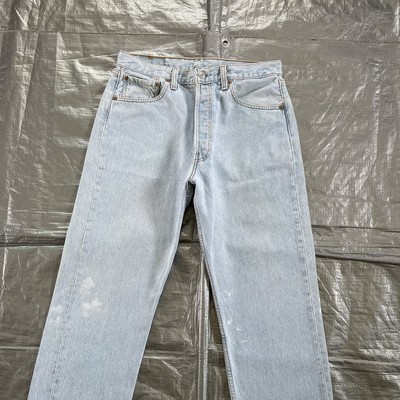 Vintage 90s Levi's 501 Jeans Button Fly Denim Light Wash USA Men's
