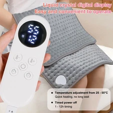 6 Levels Electric Heating Pad For Back Pain Cramps Relief Auto Shut Off 12"x24"