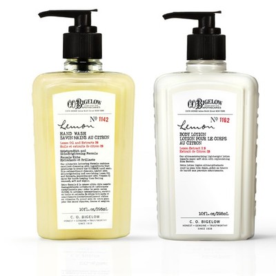 C.O. Bigelow Lemon Hand Wash No. 1142, 10 fl oz. & Body Lotion No....