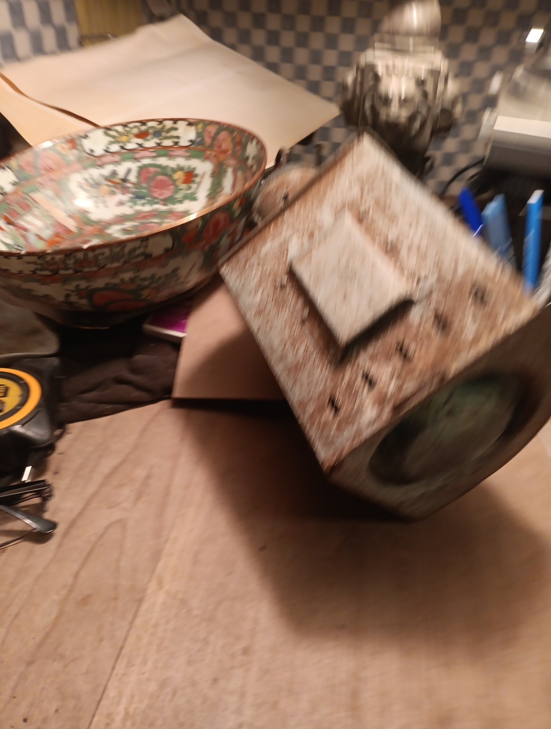 Antique  Corner Nautical  Lantern Red Lens / Burner