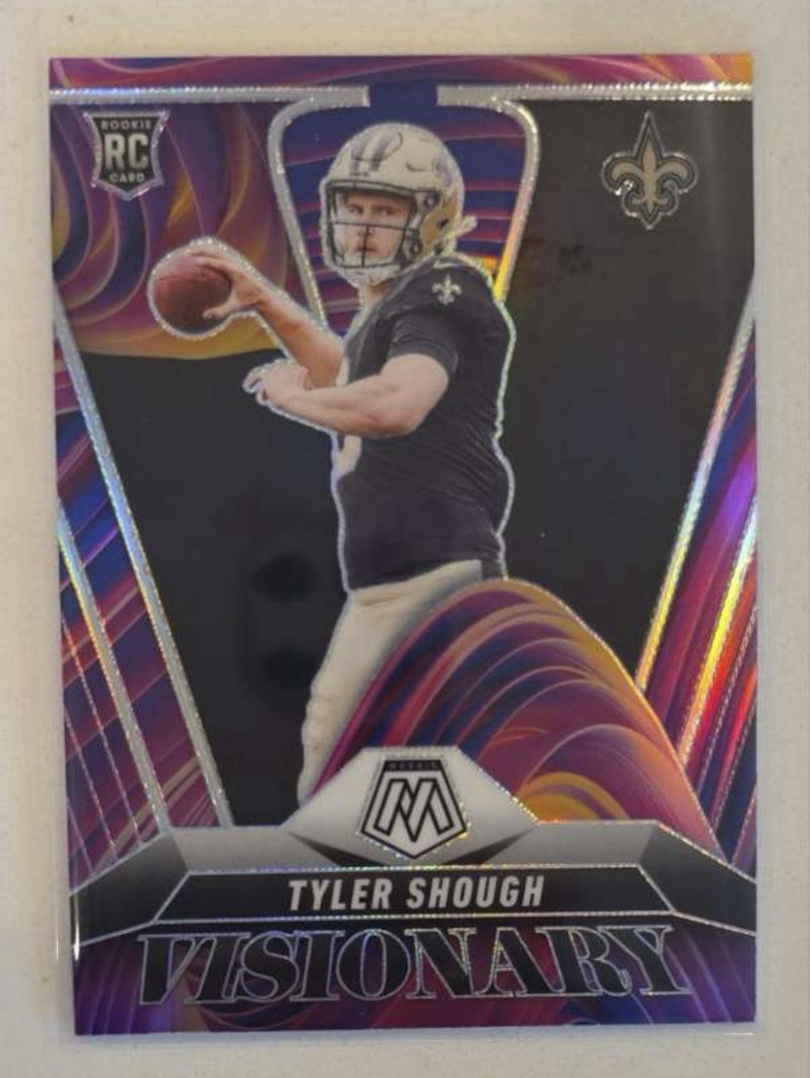 Tyler Shough 2025 Mosaic Football Visionary #17 Rookie Case Hit