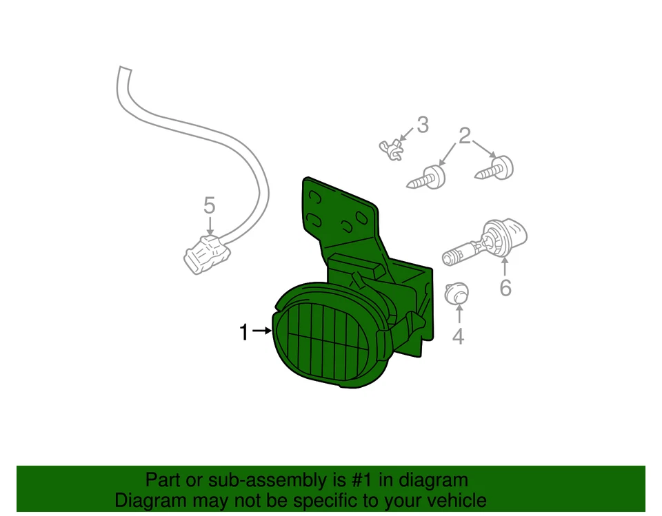Genuine GM Front Driver Side Fog Lamp 22652889 - Image 4 of 4