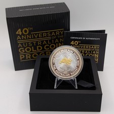 Australien 1 Dollar 2026 Silber 40 Jahre Nugget PP 1 Oz vergoldet Proof gilded