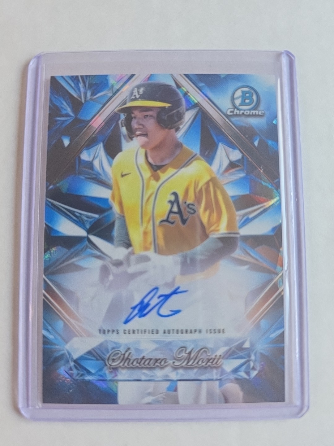 2025 Bowman Chrome Sapphire Shotaro Morii 1st Sapphire Selection Auto Athletics