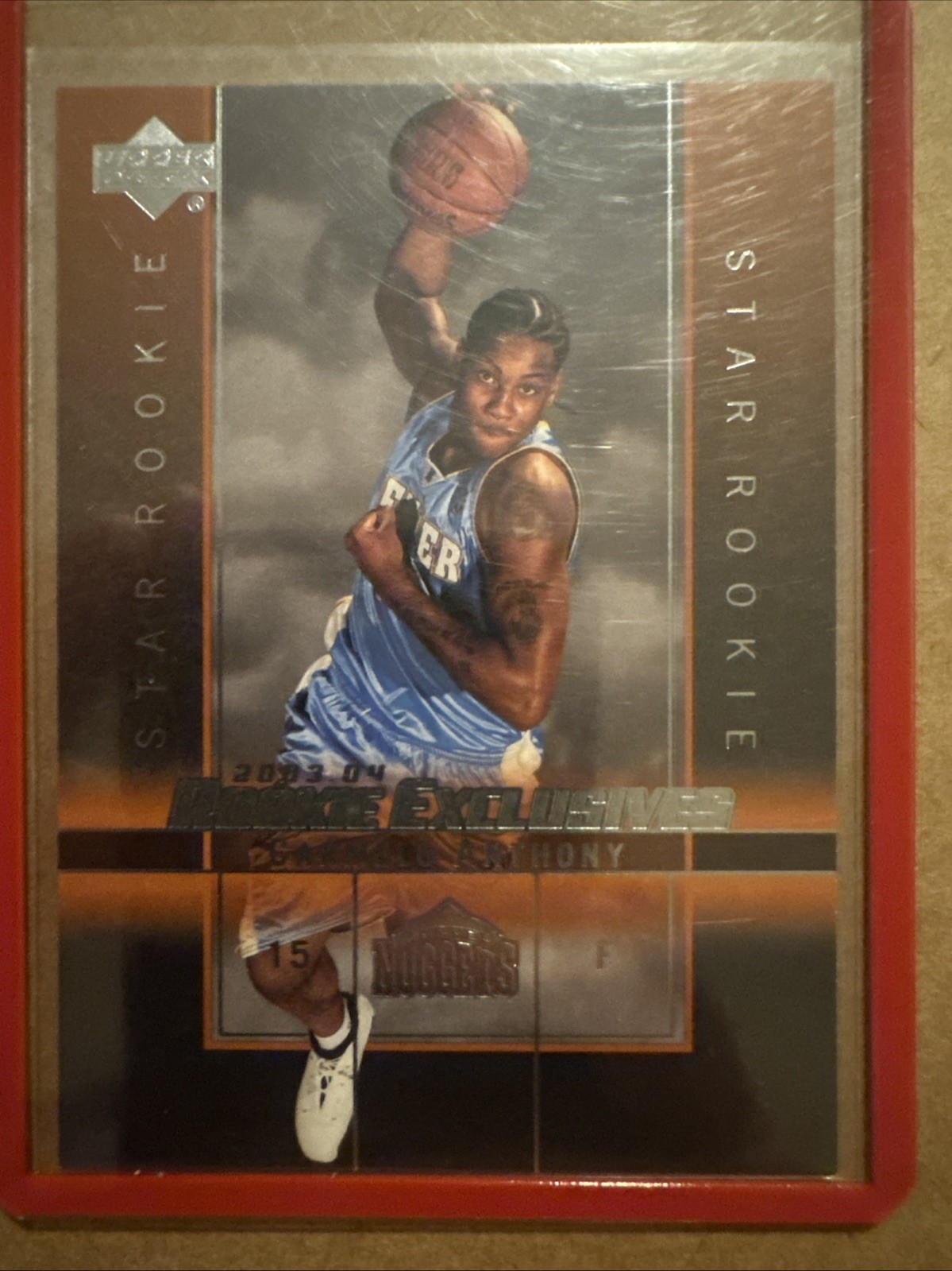 2003-04 Upper Deck Rookie Exclusives - Star Rookie Carmelo Anthony #3 (RC)