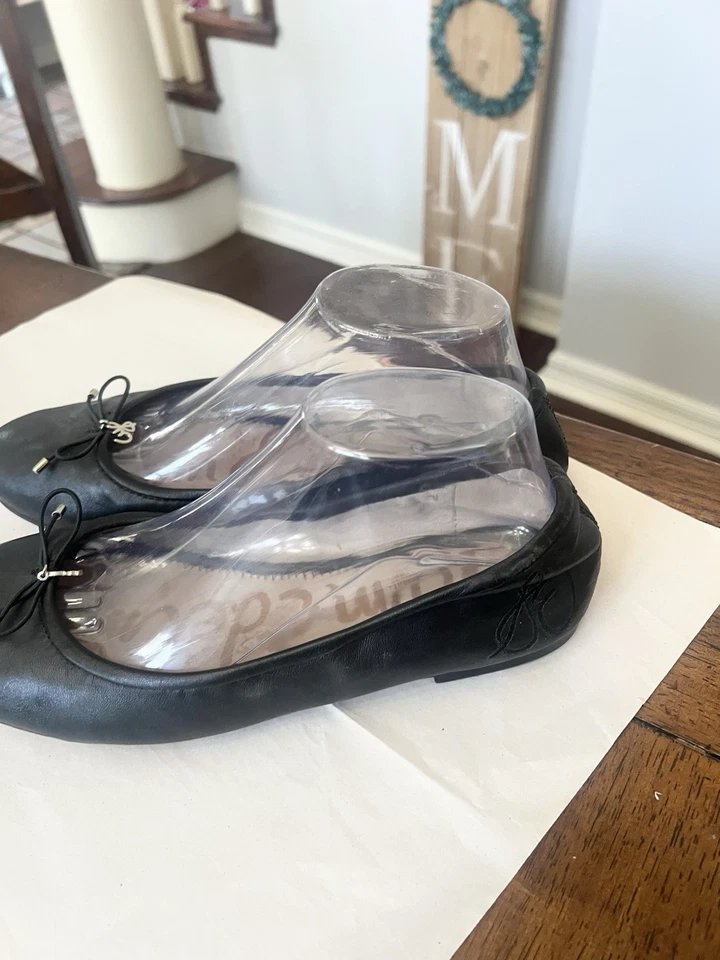 Sam Edelman Felicia Ballet Pisos Cuero Negro Talla 8.5 Ancho Confort 8.5W Foto 2 de 4