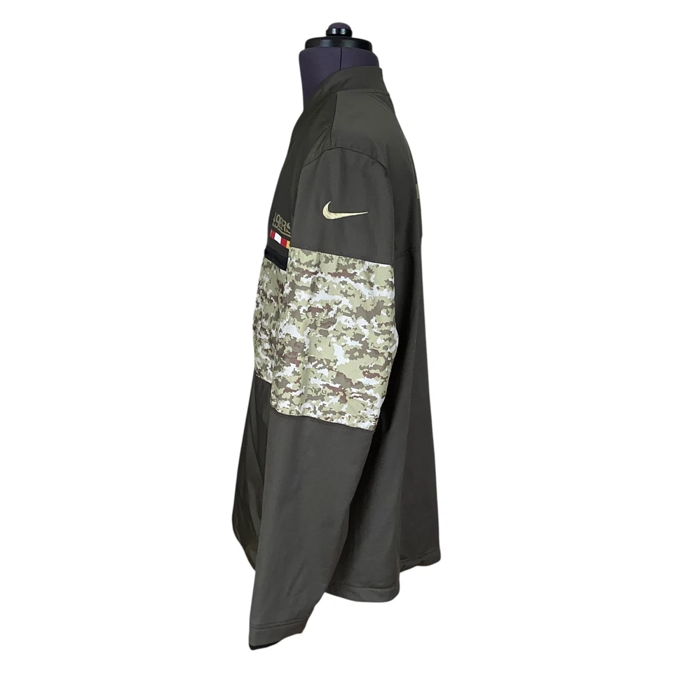 Nike NFL Salute to Heroes San Fransicsco 49ers Anorak Pullover Camo Mens XL MINT - Image 4 of 4