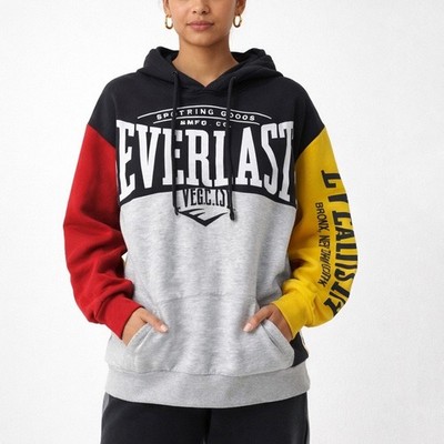 Zara x Everlast Colorblock Graphic Hoodie Pullover Sz M
