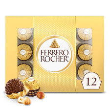 Fine Hazelnut Milk Chocolate, Individually Wrapped Chocolate Gift Box, 12 Count,