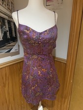 Urban Outfitters Purple Floral Zip Dress