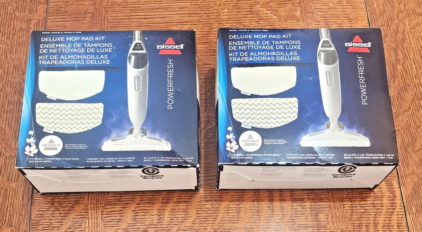 2 Bissell Powerfresh Steam Mop 5938 Replacement Kits 4 Pads 