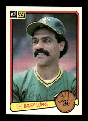 1983 Donruss #339 Dave Davey Lopes  signed autograph  ballpoint EAA1 BXCP71
