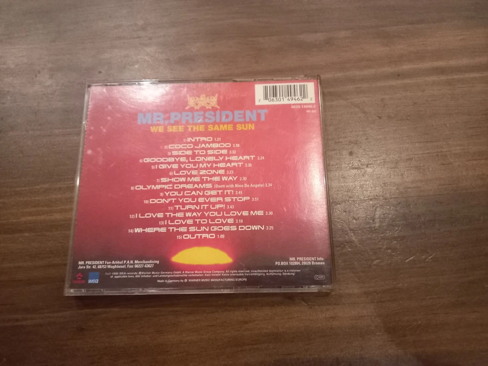 CD - Mr. President - We see the same Sun - WEA - Bild 2 von 2