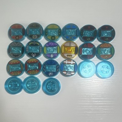 LEGO Dimensions Printed Toy Tag Discs/Tiles Lot  Ninjago, DC, Jurassic park.21pc