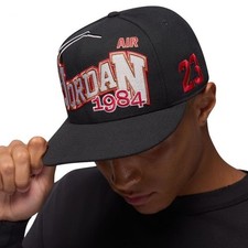 Jordan Air 1984 Snapback Hat Black Red Embroidered 23 Jumpman Cap L/XL