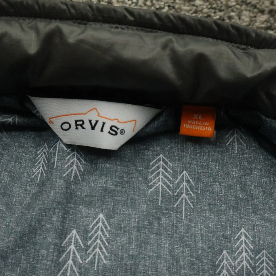 Chaleco Orvis para mujer XL Primaloft embalable gris acolchado capa de viaje ligera Foto 3 de 4