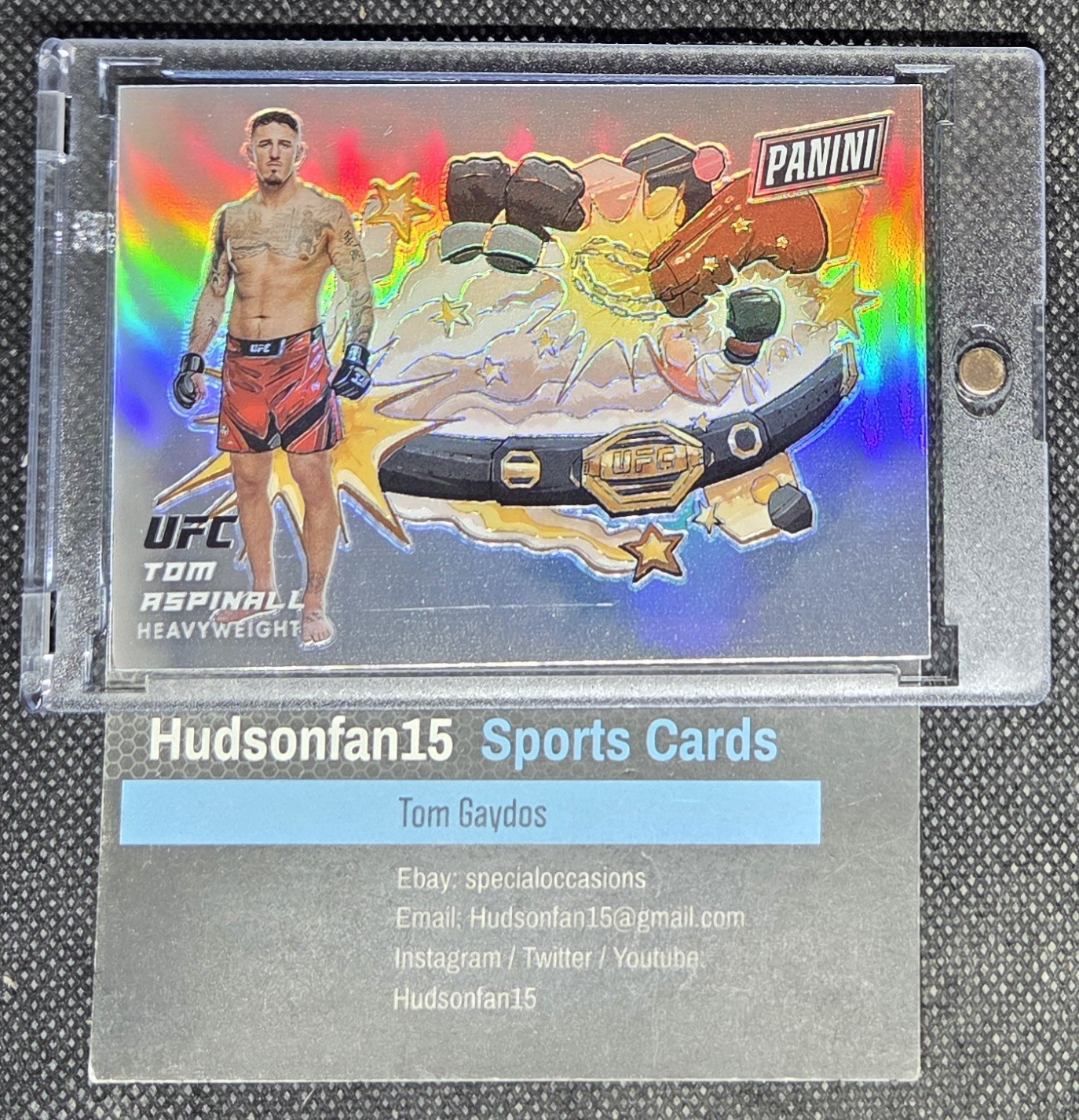 Tom Aspinall 2023 Panini Chronicles UFC On The Horizon #OTH-TA Case Hit SSP 