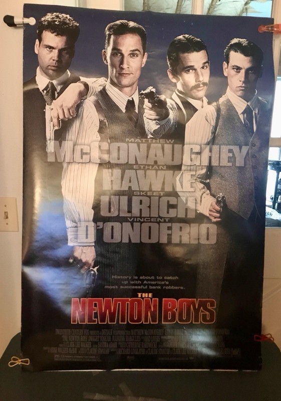 The Newton Boys (1998) original movie poster - double-sided - rolled