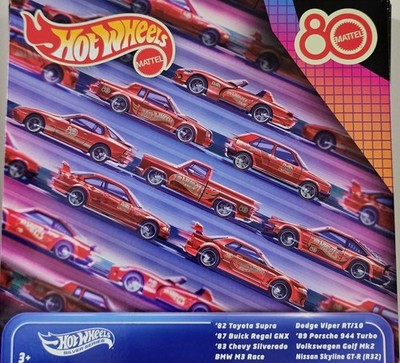 HOT WHEELS 2025 SILVER SERIES MATTEL 80th ANNIVERSARY BOX SET 8 PACK