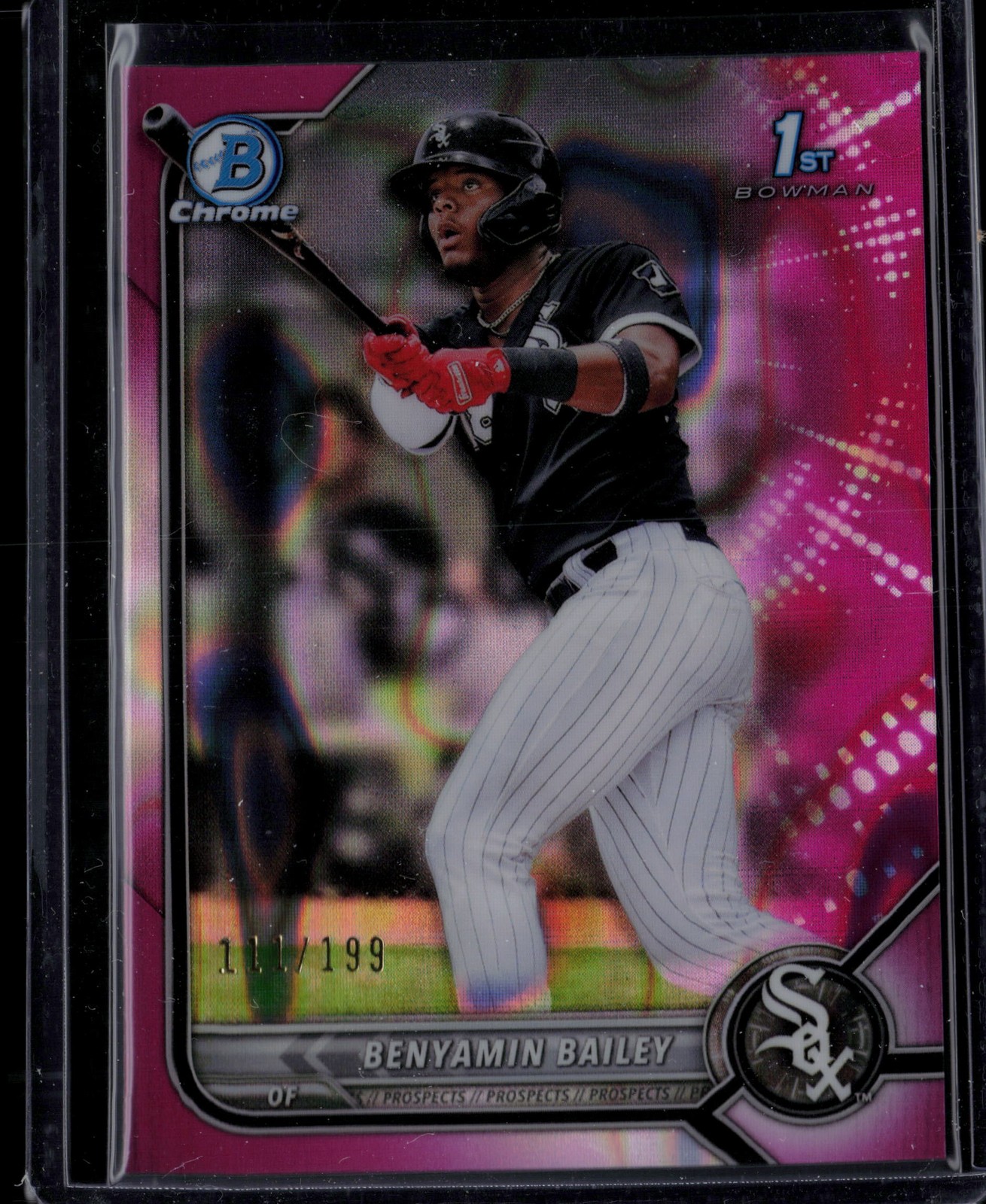 2022 Bowman #BCP-8 Benyamin Bailey Chrome Fuchsia Lava Refractors #/199