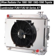 3Row Radiator For 1980 1981 1982-1990 Toyota Landcruiser FJ60 FJ62 60 Series AT