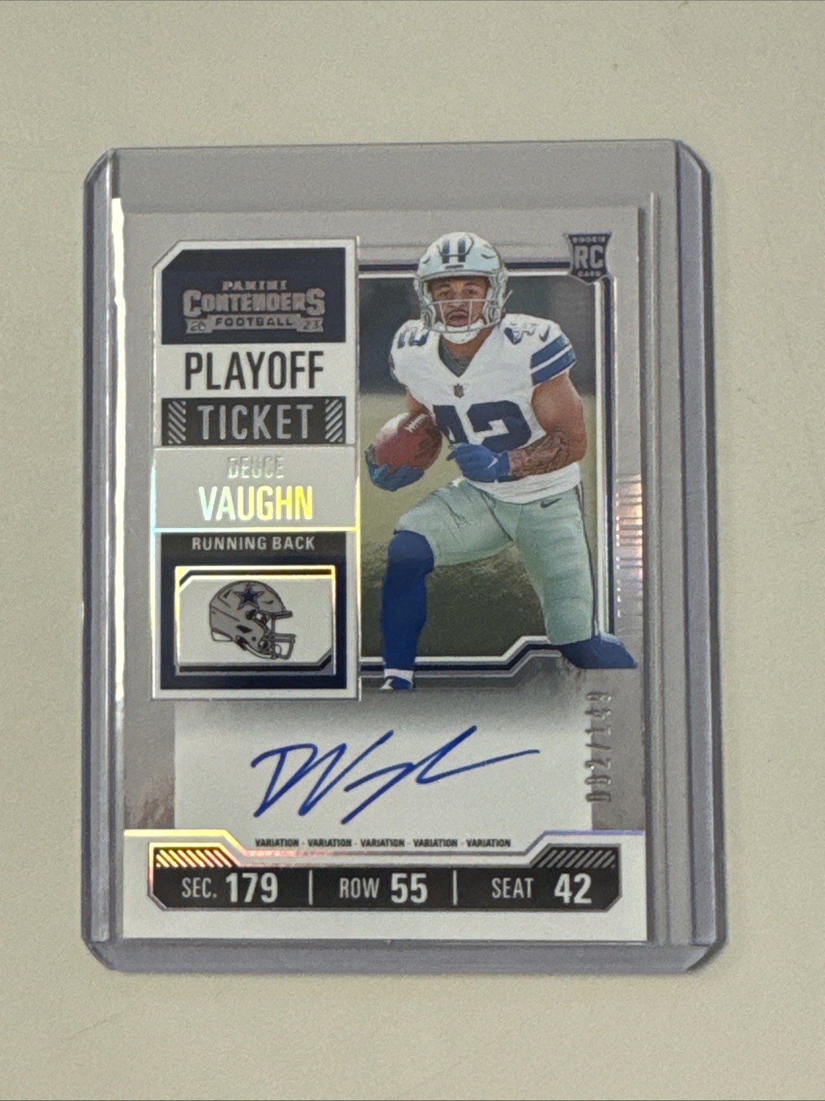2023 Panini Contenders Deuce Vaughn Playoff Ticket Auto /149