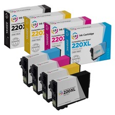 LD 4pk for Epson 220 XL T220XL Ink Cartridges Expression XP-320 XP-420 XP-424