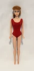 Vintage 1960s Mattel Barbie Titian Hair Ponytail Doll w/ Original Red Swimsuit