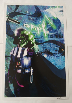 Artist Skyscraper Sean Anderson Signed Star Wars Darth Vader 12x18 Print