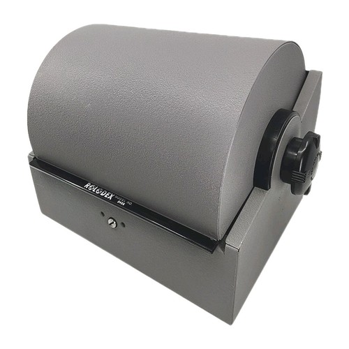 Rolodex Jumbo Double Rotary 2400 Roll Top Card File Gray Vintage