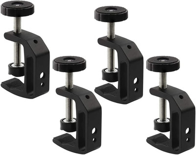 4 Pack Universal C Clamp Aluminum Desk Mount Holder 1/4 3/8 Thread Stand