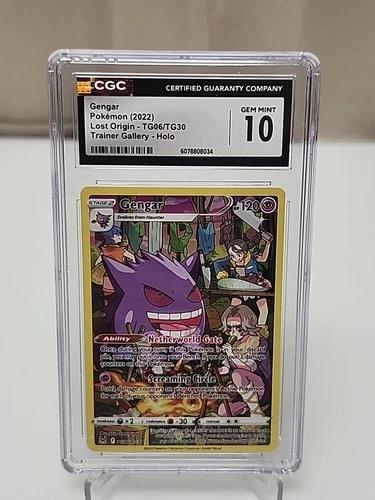 Pokémon Lost Origin TG06/TG30 Gengar Trainer Gallery Holo CGC 10