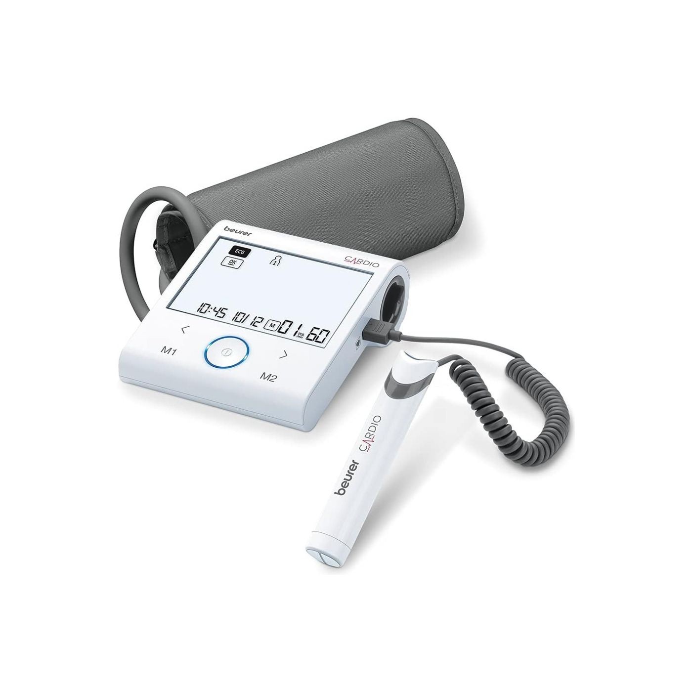Beurer BM 96 Cardio Blutdruckmessgerät mit EKG-Funktion, Blutdruck- und Pulsmess