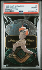 1997 Flair Showcase Diamond Cuts Jeff Bagwell #1 PSA 8