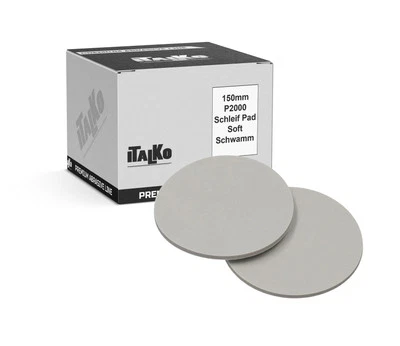 ITALKO 10 dischi abrasivi Abralon tamponi abrasivi levigatura P2000 velcro 150 mm eccentrico