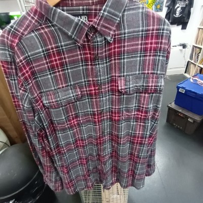 Urban Vintage 90s Streetwear Herren X-Large Flanellhemd mit Knöpfen